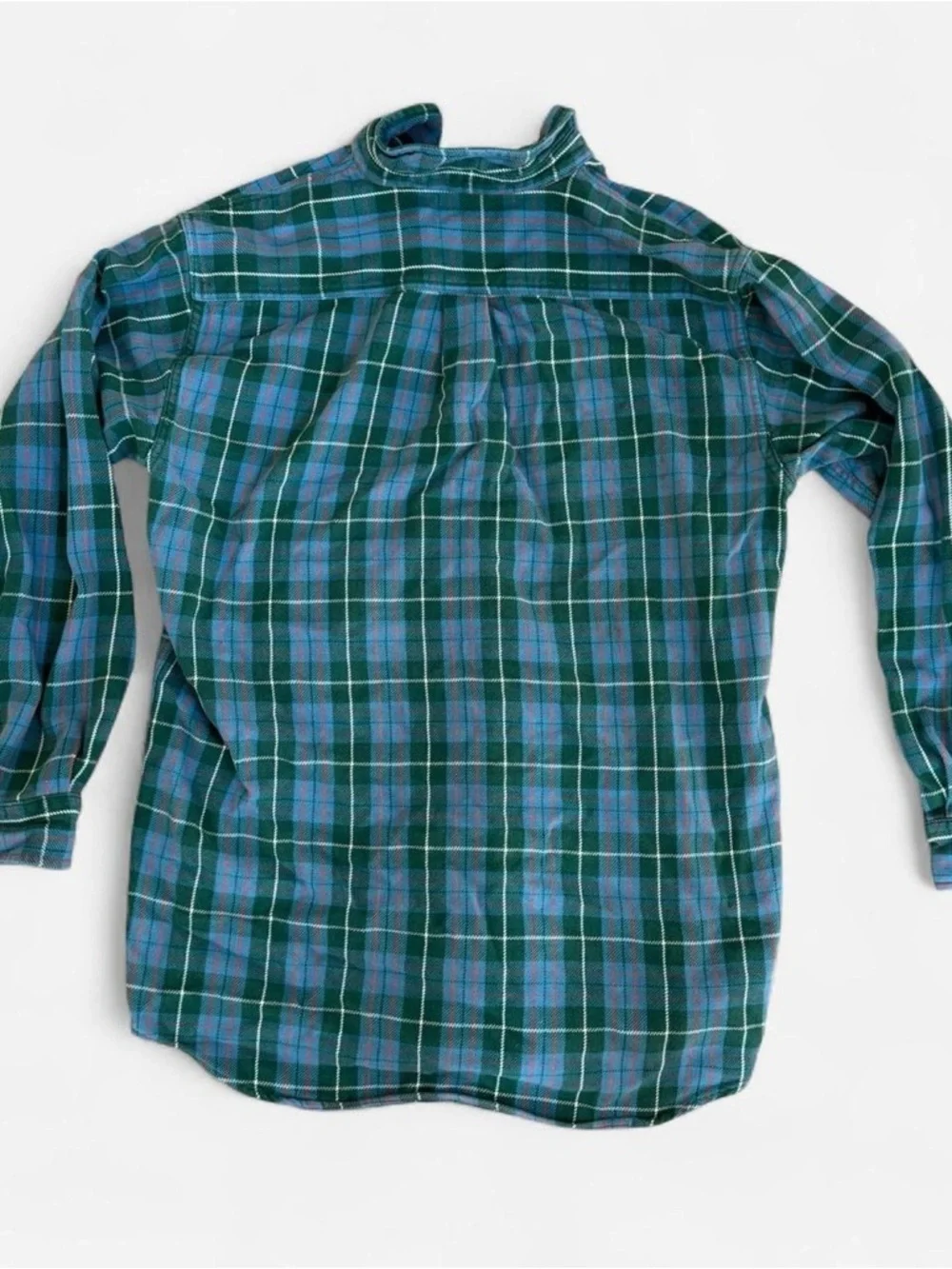 J.Crew vintage blue plaid heavyweight cotton button up